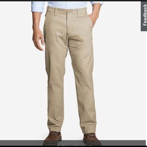 Eddie Bauer slim fit wrinkle&stain resistant khaki